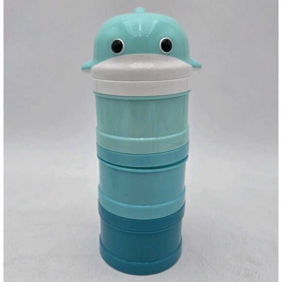 Bo Jungle Powder Container Whaly Blue Milk Powder Dispenser BS3161 Formula Whale - Picture 1 of 9